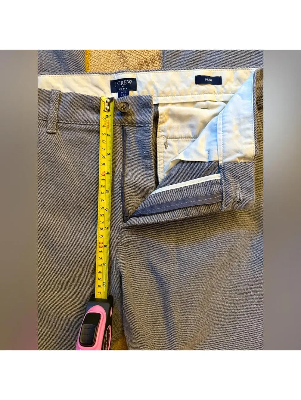 J. Crew Flex Heathered gray Khaki / Chino Type Pants Slim 32 x 32